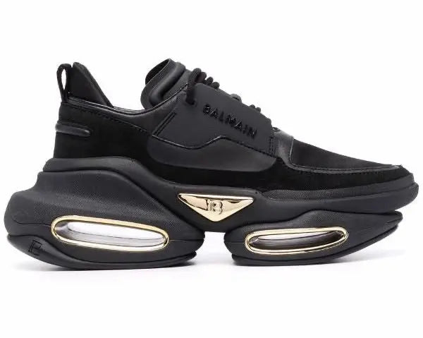 BALMAIN - BBOLD LEATHER SNEAKERS Metroutfits
